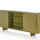 Office filing cabinet in green painted metal - photo 1