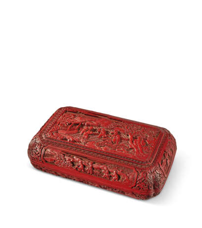 A CINNABAR LACQUER BOX AND COVER - Foto 1