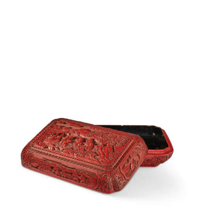 A CINNABAR LACQUER BOX AND COVER - photo 2