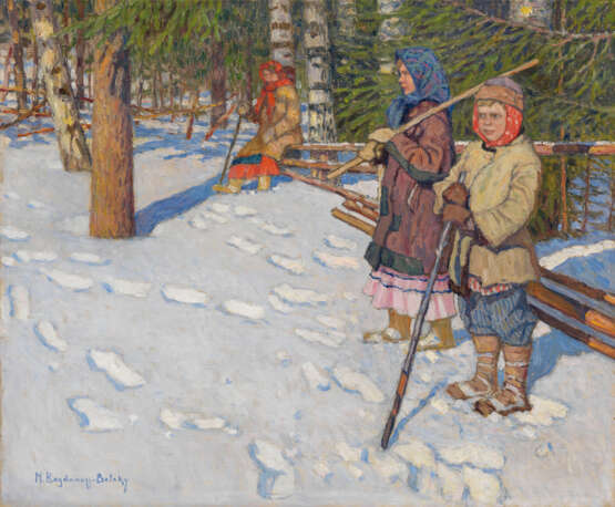 Children in a Wintry Forest - photo 1