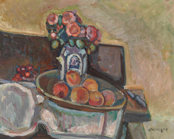 Still Life with Flowers and Peaches - Foto 1