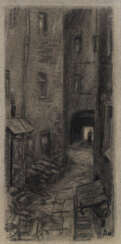 The Courtyard, Illustration for Crime and Punishment by F. Dostoevsky