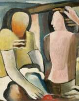 Hannes Schultze-Froitzheim (Wuppertal-Elberfeld 1904 - Kiel 1995). Zwei Frauen im Atelier.