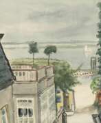 Пауль Кайзер. Paul Kayser (Hamburg 1869 - Donaueschingen 1942). Blick auf die Elbe bei Blankenese.