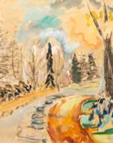 Wilhelm Ohm (Stettin 1905 - Hamburg 1965). Waldweg.