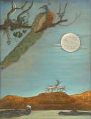 Mordecai Moreh (Baghdad 1937). Le paon et le lion dans la lune.