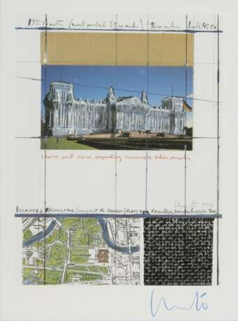 Christo (Gabrovo/Bulgarien 1935 - New York 2020), Christo Javacheff. Wrapped Reichstag, Project for Berlin. - photo 1