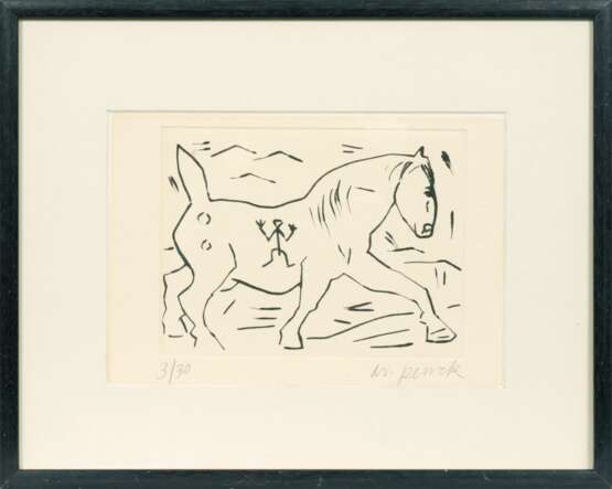 A. R. Penck (Dresden 1939 - Zürich 2017), eigentl. Ralf Winkler. Pferd. - photo 2