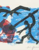 A. R. Penck (Dresden 1939 - Zürich 2017), eigentl. Ralf Winkler. Jäger.