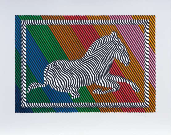 Victor Vasarely (Pécz 1908 - Paris 1998). Zebra. - Foto 1