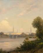 Ascan Lutteroth. Ascan Lutteroth (Hamburg 1842 - Hamburg 1923). Blick auf die Lombardsbrücke.