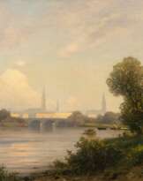 Ascan Lutteroth (Hamburg 1842 - Hamburg 1923). Blick auf die Lombardsbrücke.