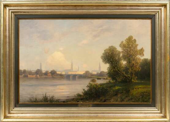 Ascan Lutteroth (Hamburg 1842 - Hamburg 1923). Blick auf die Lombardsbrücke. - photo 2
