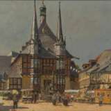 Hans Porwoll (Hamburg 1898 - Hamburg 1984). Das Rathaus von Wernigerode. - Foto 1