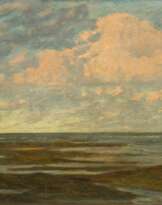 Walter Bertelsmann (Bremen 1877 - Worpswede 1963). Wolken über dem Wattenmeer.