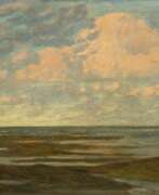 Walter Bertelsmann. Walter Bertelsmann (Bremen 1877 - Worpswede 1963). Wolken über dem Wattenmeer.