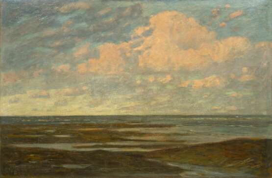 Walter Bertelsmann (Bremen 1877 - Worpswede 1963). Wolken über dem Wattenmeer. - Foto 1