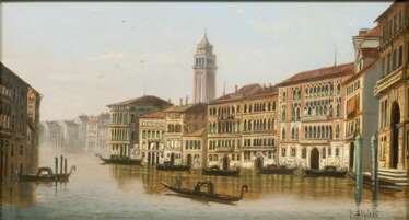 C. Alfieri tätig Ende 19. Jh. Zwei Veduten von Venedig.