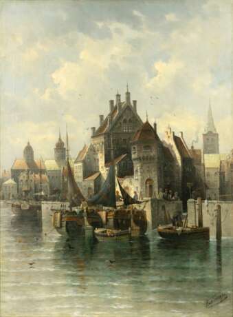 August von Siegen (1850). Stadt am Wasser. - photo 1