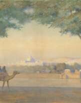 Fausto Zonaro (Masi/Padua 1854 - San Remo 1929). Moschee am Wasser.