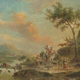 Franz Hochecker (Frankfurt/M. 1730 - Frankfurt/M. 1782), zugeschr. Menschen am Fluss. - фото 1