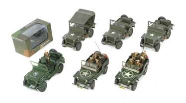 7x US Military Police Jeep 2x Arnold, Blech, 1940-1949,