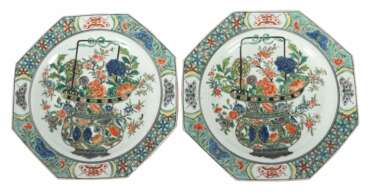 Tellerpaar China, wohl Kangxi Periode (1662-1722), Porz