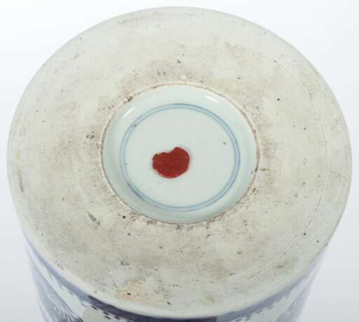 Pinselbecher China, Porzellan/blau-weiß Dekor, zylindri - Foto 3