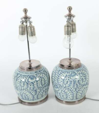 Paar Nachttischlampen aus chinesischen Ingwertöpfen Por - Foto 2