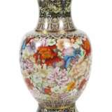 Große Cloisonné Vase China, 20. Jh., Metall/Emaille, Ba - Foto 1