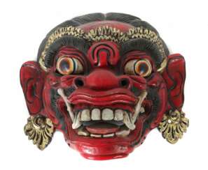 Barong Maske Bali/Indonesien, Holz geschnitzt, Tanzmask