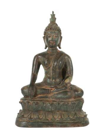 Buddha Shakyamuni Thailand, Bronze dunkel patiniert, Bu - photo 1