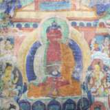 Thangka eines Medizinbuddhas Tibet/Nepal, Gouache/Misch - Foto 3