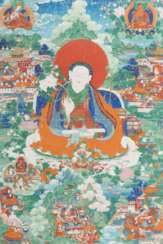 Thangka mit Kelsang Gyatsho Tibet, 20. Jh., Gouache, Tu
