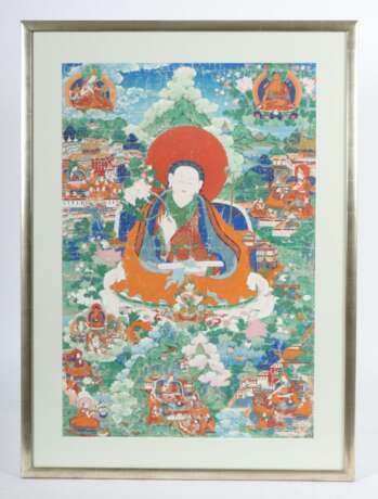 Thangka mit Kelsang Gyatsho Tibet, 20. Jh., Gouache, Tu - photo 2
