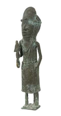 Bronzefarbene Figur im Stil der Benin Westafrika/Nigeri - Foto 1