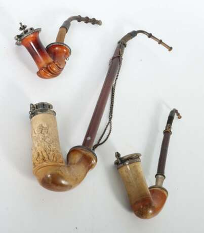 3 variierende Meerschaumpfeifen 19./20. Jh., variierend - photo 2