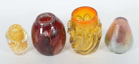 4 Vasen 1x wohl Schott/Zwiesel (E: H. Löffelhardt), 1x - фото 2