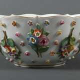 Meissen-Schüssel mit Blumenappliken 1850-1924, Porzella - Foto 1