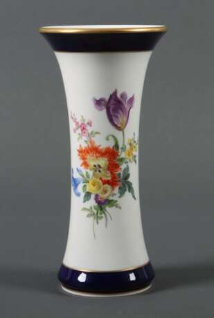 Trompetenvase mit Blumendekor Meissen, 1972-80, Porzell - Foto 1