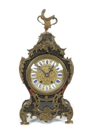 Boule-Uhr mit Konsole um 1900, Messingzifferblatt mit R - photo 2