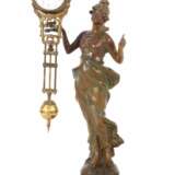 Mysterieuse-Uhr mit weiblicher Standfigur um 1910-30, E - Foto 1