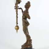 Mysterieuse-Uhr mit weiblicher Standfigur um 1910-30, E - photo 2