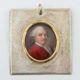Medaillon mit Miniaturmalerei um 1780, Silber/Emaille, - photo 1