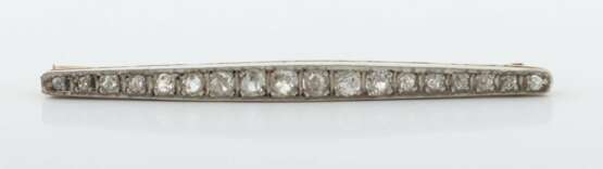 Stabbrosche mit Altschliffdiamanten um 1900, Silber/Gel - photo 1
