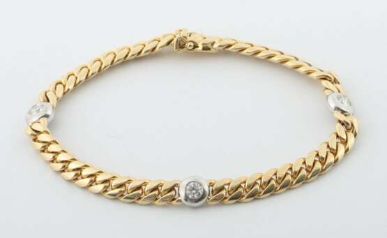 Brillantarmband Mailand/Italien, Gelbgold 750, Flachpan - photo 1