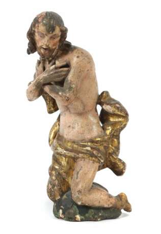Bildschnitzer des 19. Jh. ''Knieender Christus'', Holz - photo 1