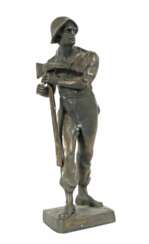 Bildhauer des 20. Jh. ''Bergmann'', Bronze, patiniert,