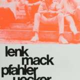 Plakat Lenk/Mack/Pfahler/Uecker 1970, Galerie Müller St - Foto 1