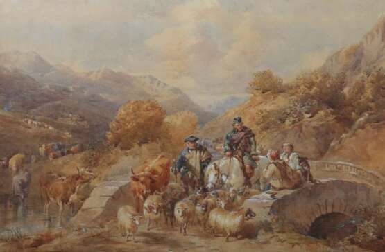 Maler des 19. Jh. ''Schottisches Hochland'', Landschaft - Foto 1